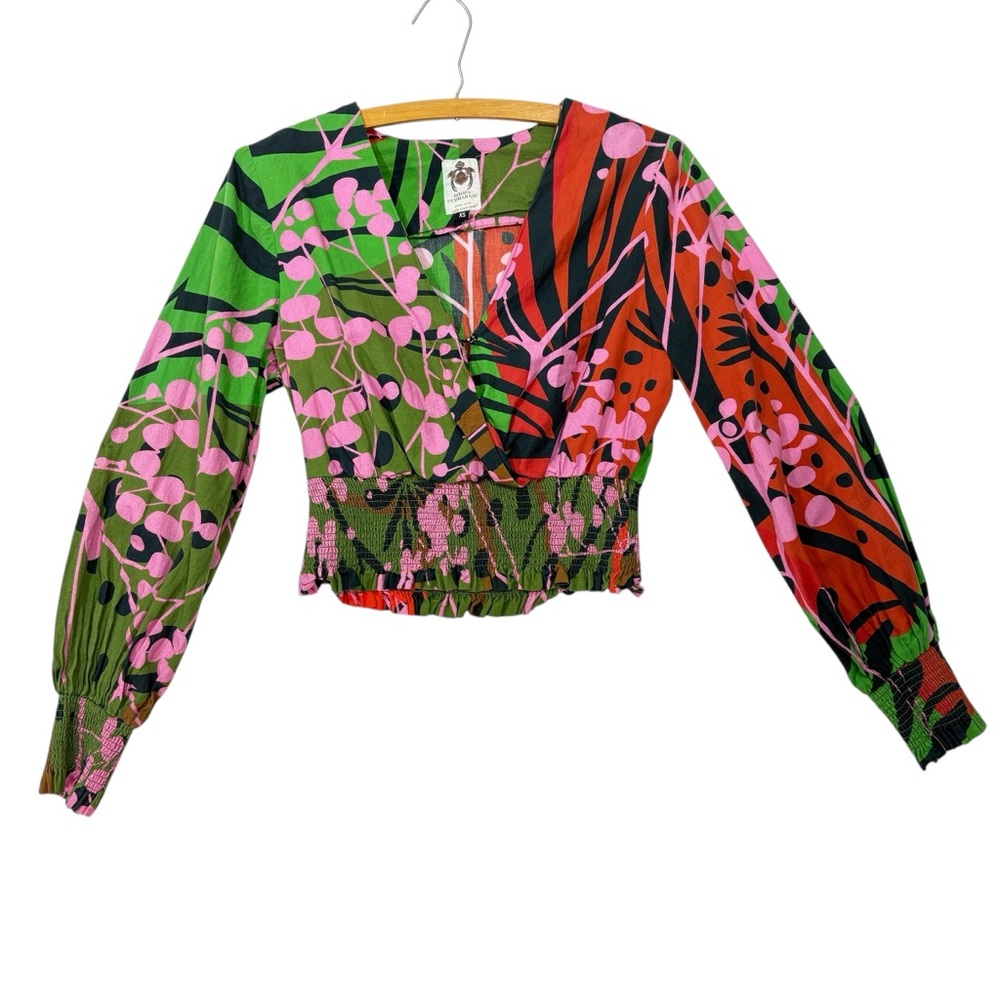 ANTHROPOLOGIE X ROOPA PEMMARAJU printed long sleeve boho dress XS - Picture 6 of 8